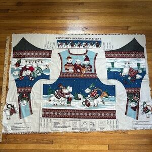 Concord’s Holiday on Ice Vest craft fabric panel